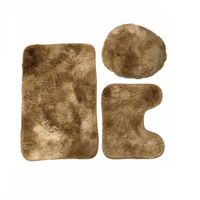 3 Piece Toilet Seat & Bathroom Mats Set