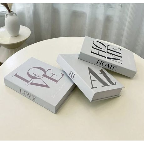 3 Pieces Decoration Hard Cover Style Prop Book Ornaments